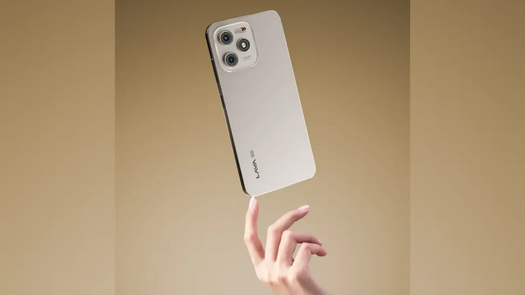 Hand holding a smartphone in air