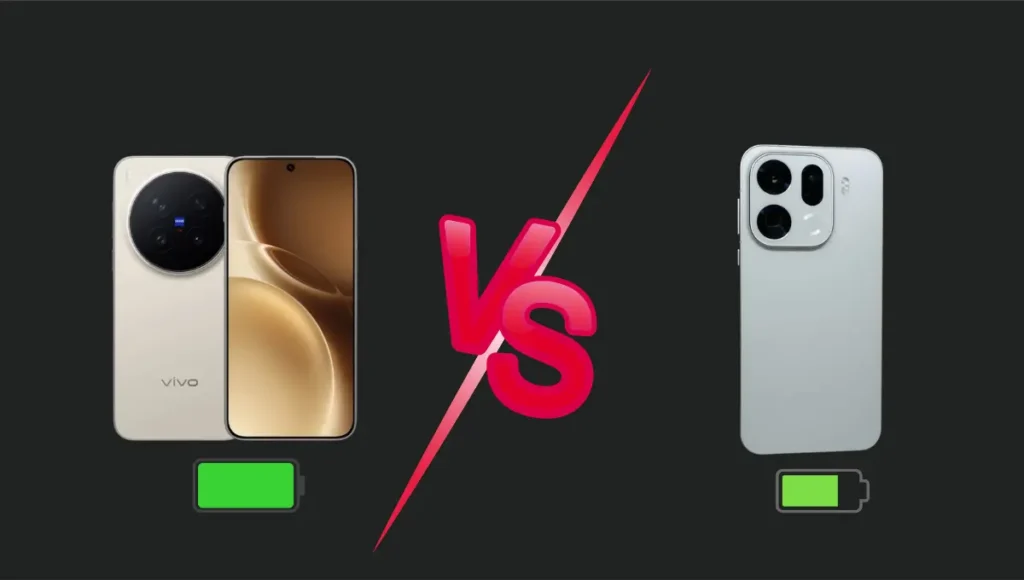 vivo X300 Pro vs OPPO Find X9 Pro Battery Compare