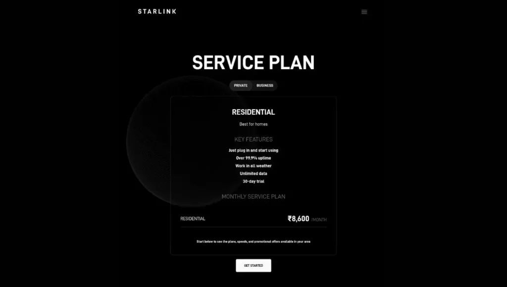 Starlink in India - Price Details